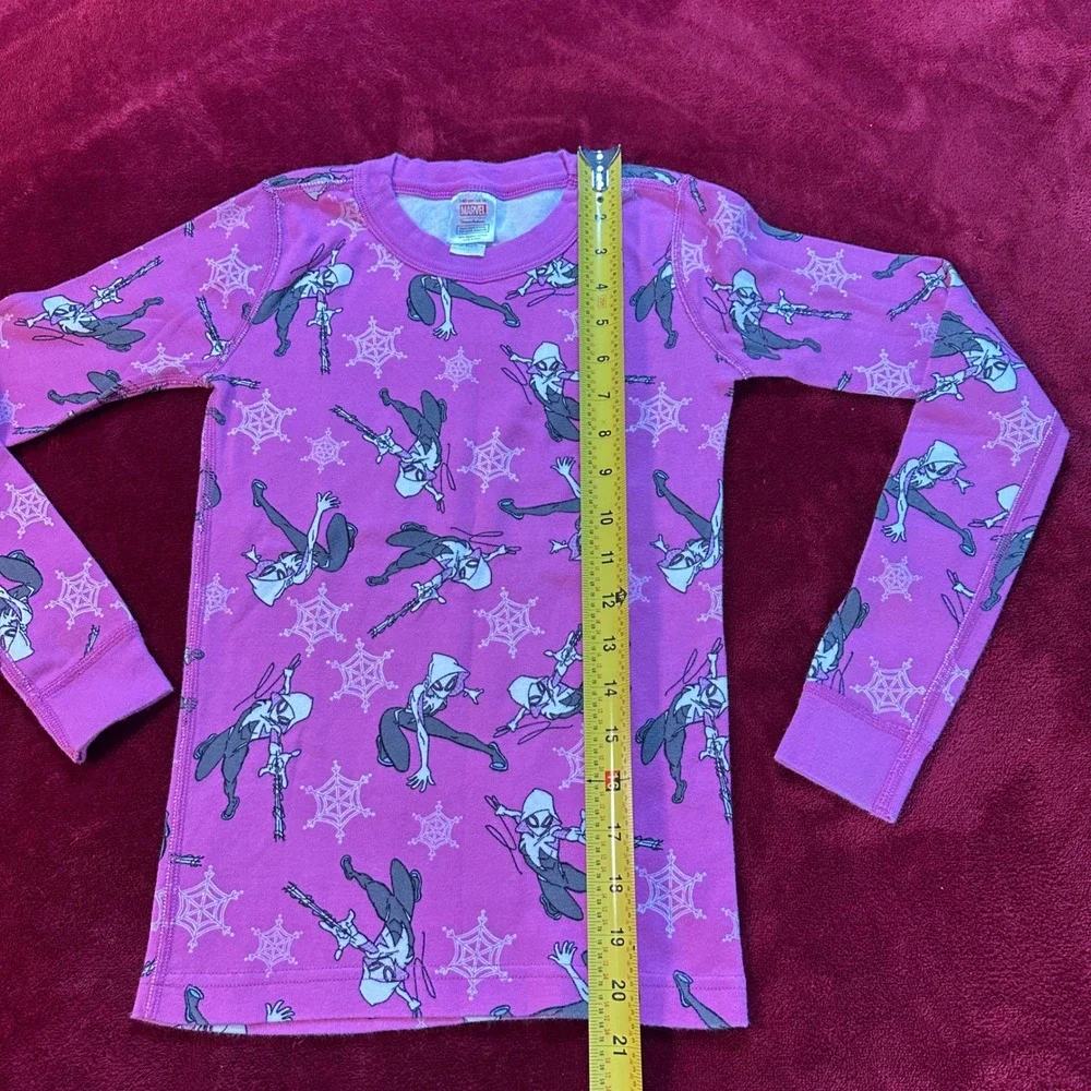 Hanna Andersson Marvel Ghost-Spider Pink Cotton Pajamas Kids Size 10 140cm‎